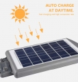 Boîtier d'éclairage public solaire extérieur à LED tout-en-un avec détecteur de mouvement IP65, étanche, 20 W, 40 W, 60 W