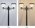 Poteau d'extérieur décoratif et étanche, éclairage solaire moderne à haute luminosité pour jardin
