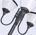 Lampadaire solaire LED étanche pour jardin, patio, allée, parc