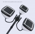 Lampadaire solaire LED étanche pour jardin, patio, allée, parc