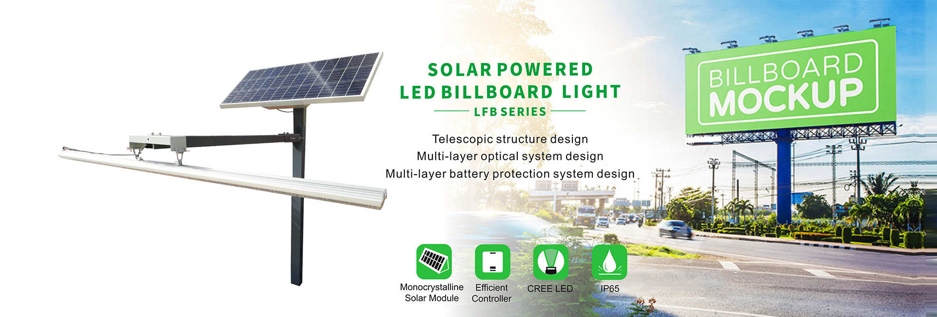 Integrated Solar Billboard Light Design