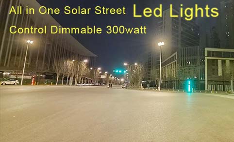 Mise en œuvre de 32 réverbères LED Projet de rénovation d'énergie Smart Lighting 300WATT