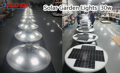 Le jardin solaire de route de lumière d'ovni solaire de haute qualité allume 30 W tout en un a mené la lumière supérieure de poteau avec IP65 imperméable