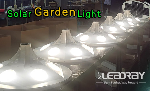 Leadray extérieur étanche UFO LED ronde lampadaire solaire capteur solaire jardin lumière carrée