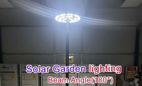 Éclairage solaire de jardin, réverbère solaire UFO, commande de 68 pièces dans le district de Changping, Beijing