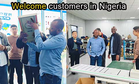 Les clients nigérians ont participé à la visite de chaque maillon clé de nos lampadaires solaires